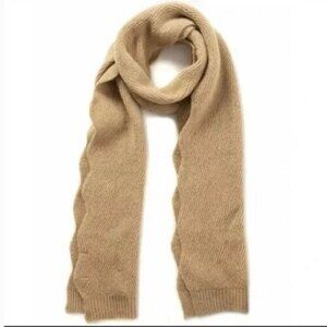 INC International Concepts Tan Camel Scalloped Chevron Scarf‎